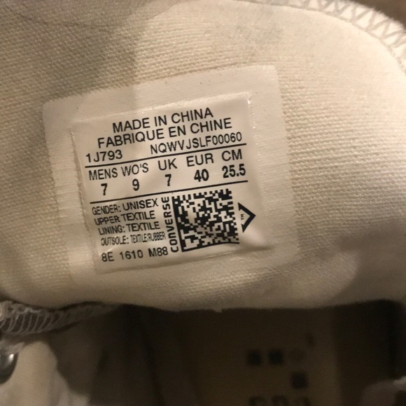 Gray Converse All Star Chuck Taylors Sz 9 - Picture 4 of 5